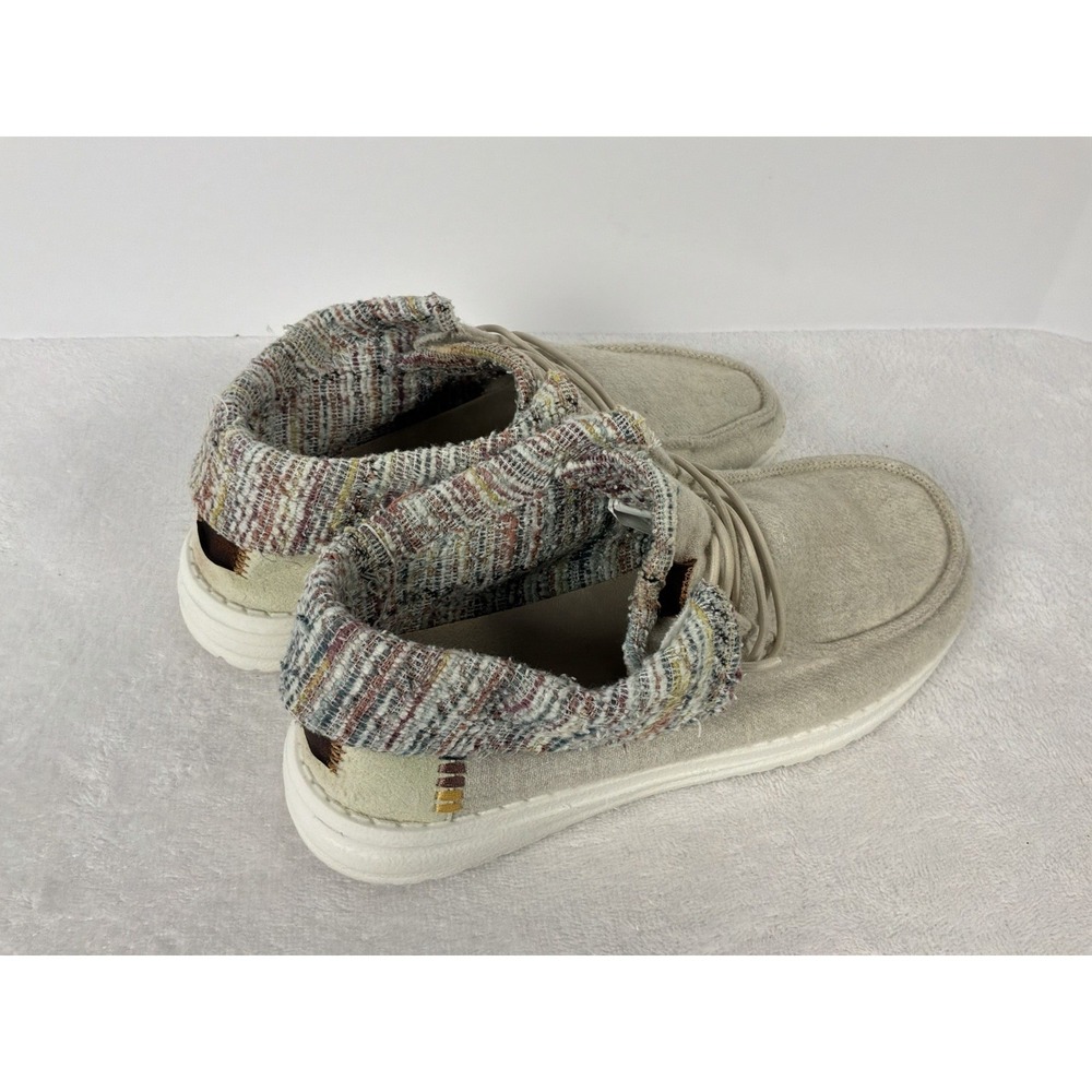 Hey Dude Women's Slip On Loafers Beige Knit Collar Comfort Casual Shoes - Picture 6 of 9
